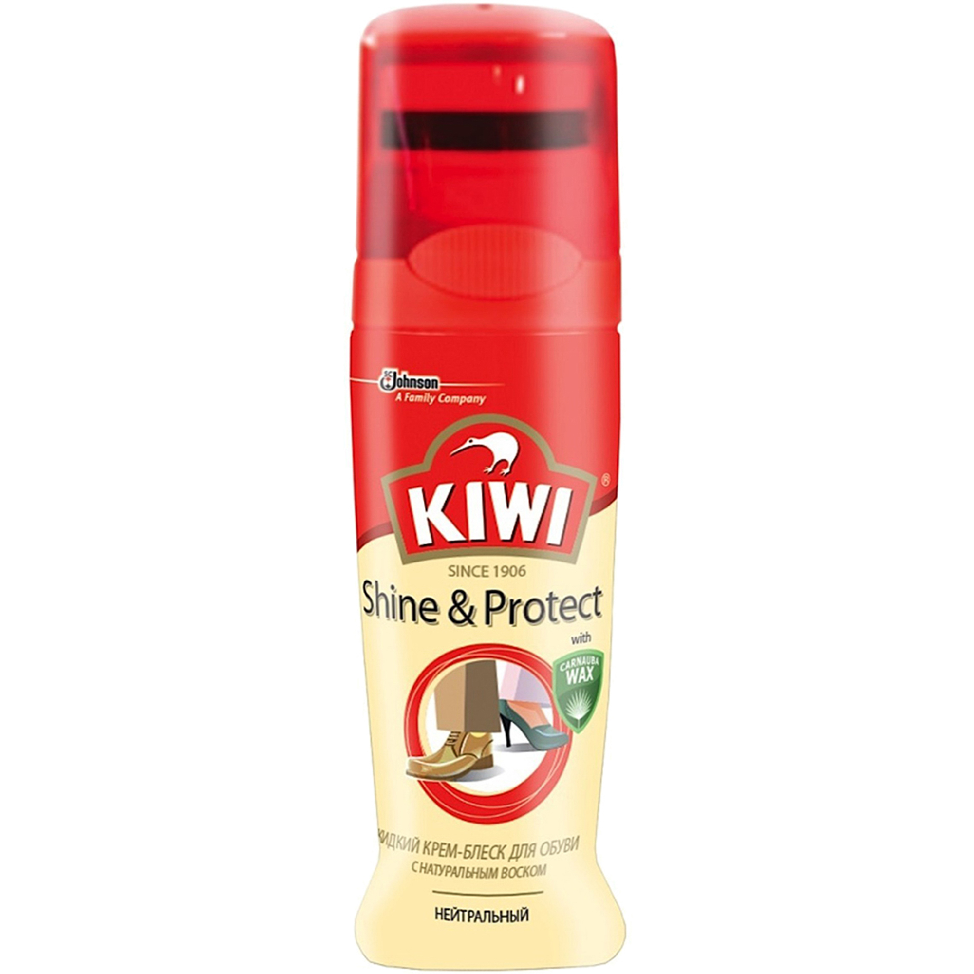 фото Жидкий крем-блеск kiwi shine & protect нейтральный 75 мл