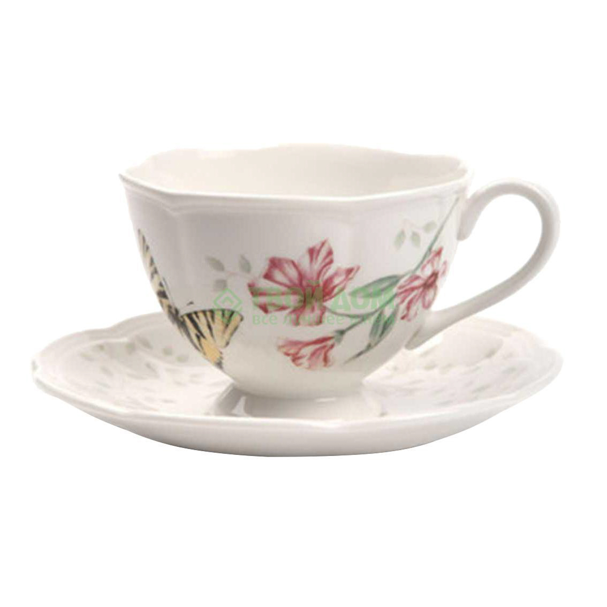 Чашка с блюдцем Lenox чашка чайная с блюдцем 240 мл бабочки на лугу бабочка-парус (LEN812107)
