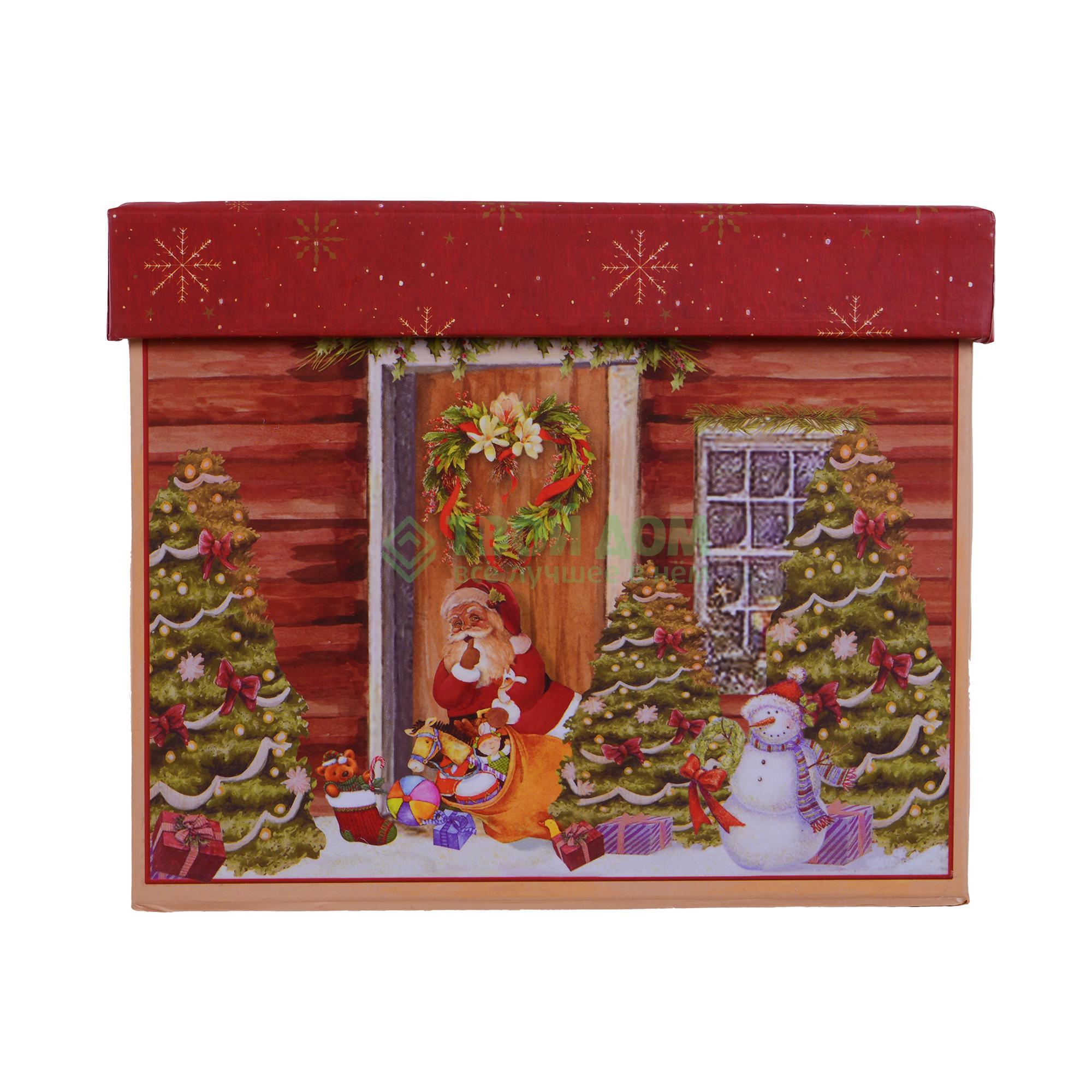 

Подарочная коробка Mister Christmas Коробка подар квадратная 17.4x17.4x14см (BR-B-SQUARE-D-2), Красный