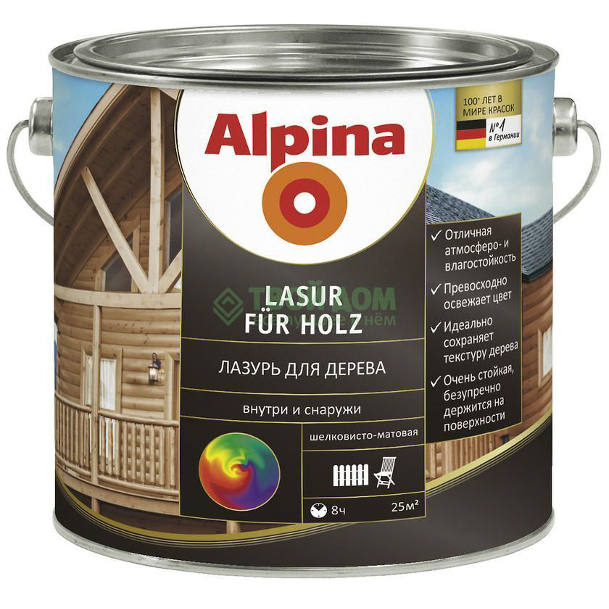 

Лазурь Alpina F/Holz Kirschbaum 2,5л, Коричневый