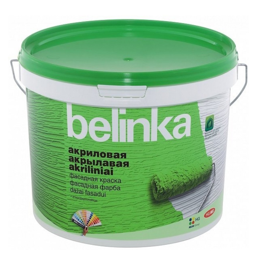 фото Краска belinka акриловая фасадная в3 матовая 1.86л