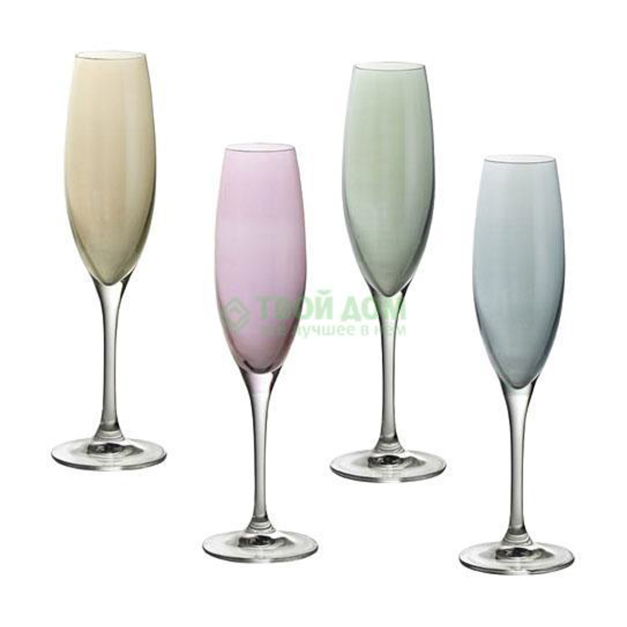 

Набор бокалов для шампанского LSA полька металл, Прозрачный