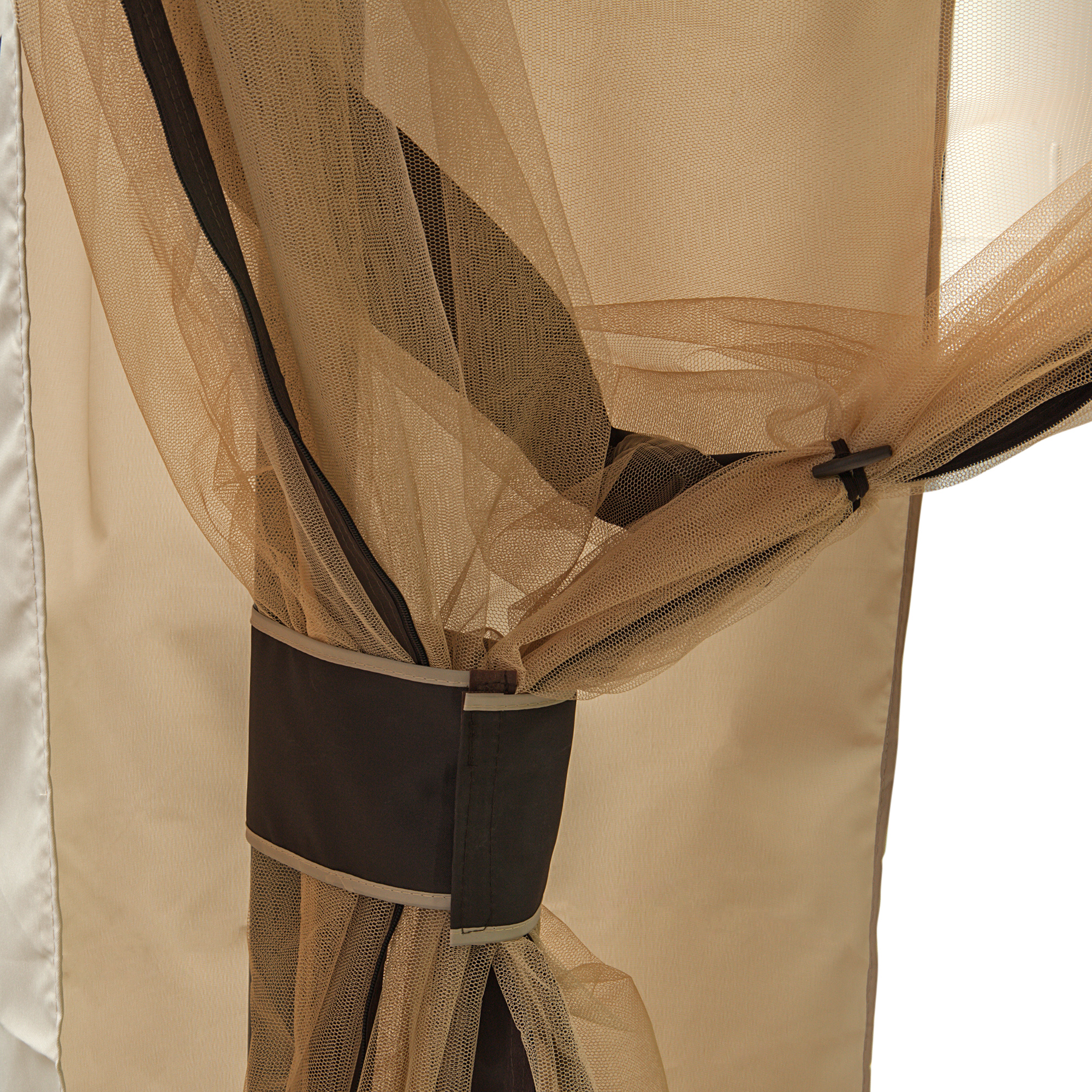 Шатер Ganghao с москитной сеткой 300x365x295см (GH13N01), цвет коричневый - фото 2