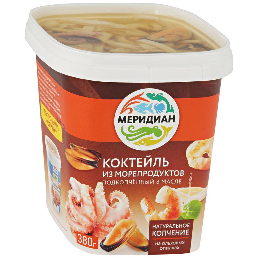 фото Коктейль из морепродуктов меридиан подкопченный в масле, 380 г