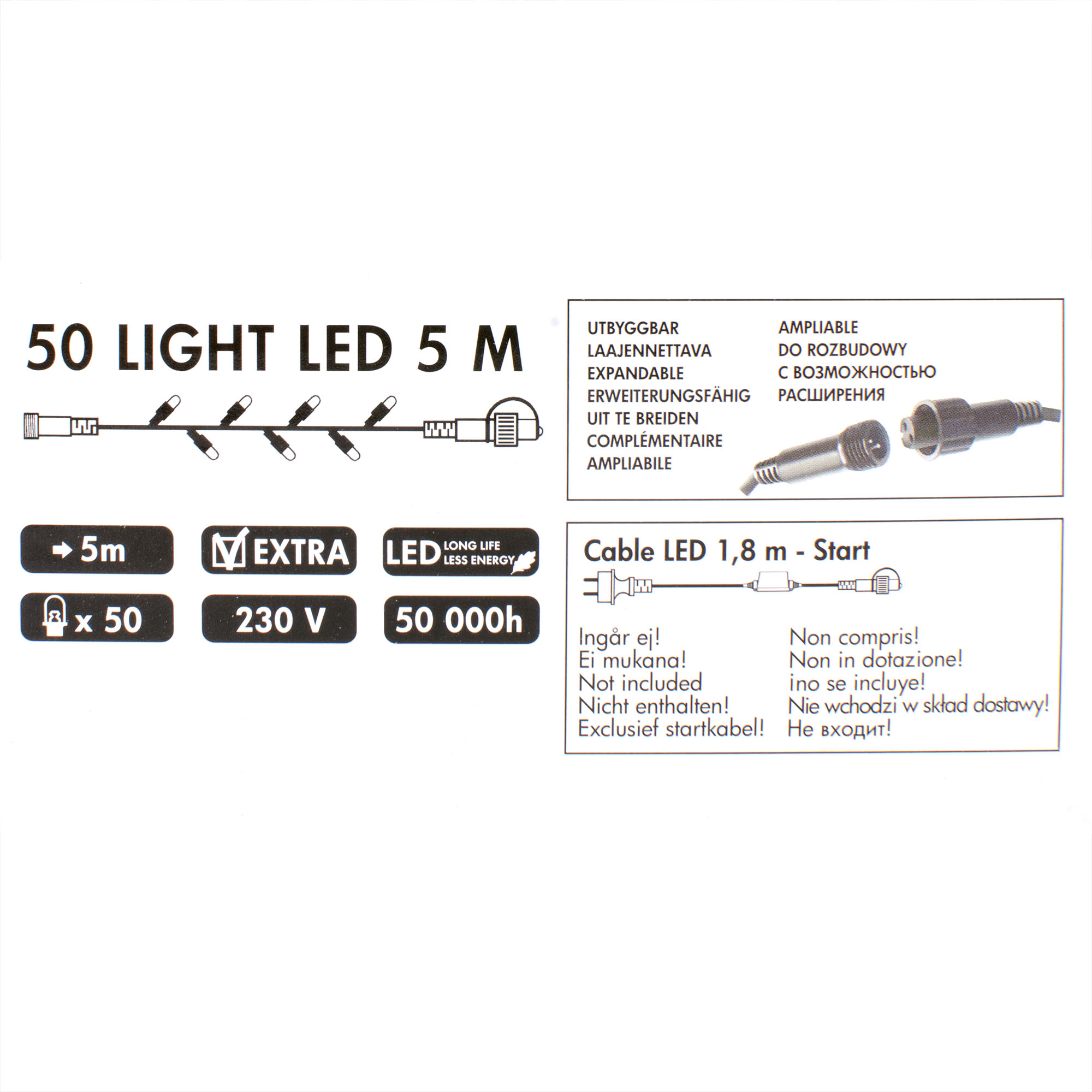 Электрогирлянда Star Trading 50 LED-ламп (465-01-TD-V), цвет фиолетовый - фото 2