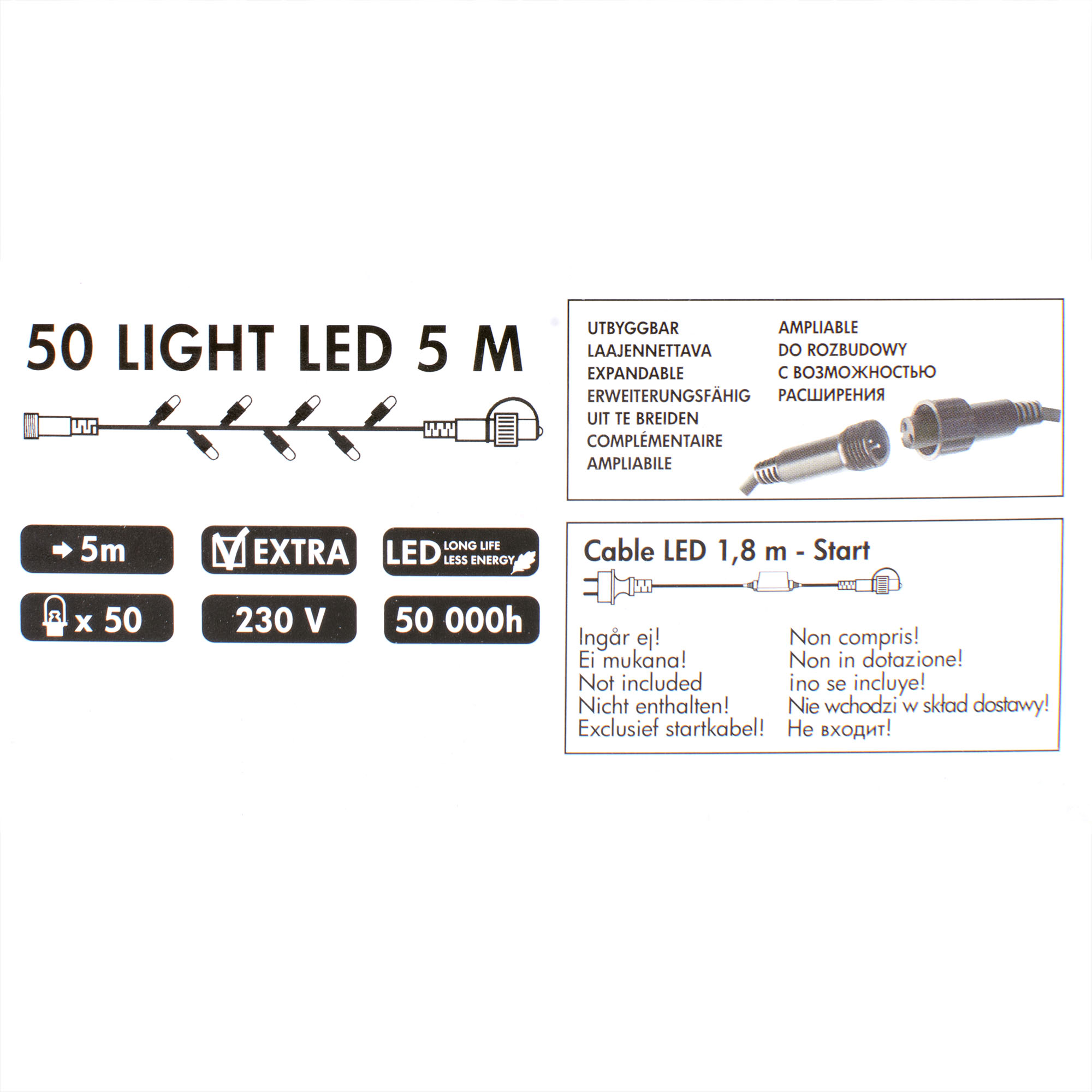 фото Электрогирлянда star trading 50 led-ламп (465-01-td-v) system expo/star trading