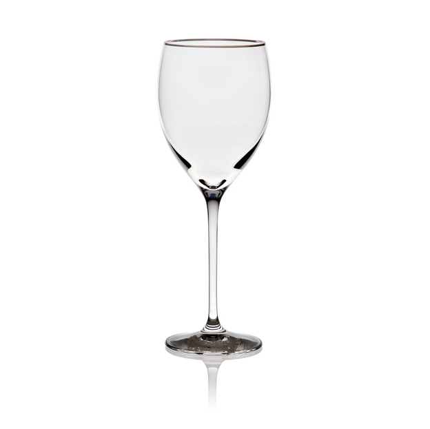 Бокал для вина Lenox бокал для белого вина 250 мл вечность, платиновый кант (LEN818231), цвет прозрачный - фото 1