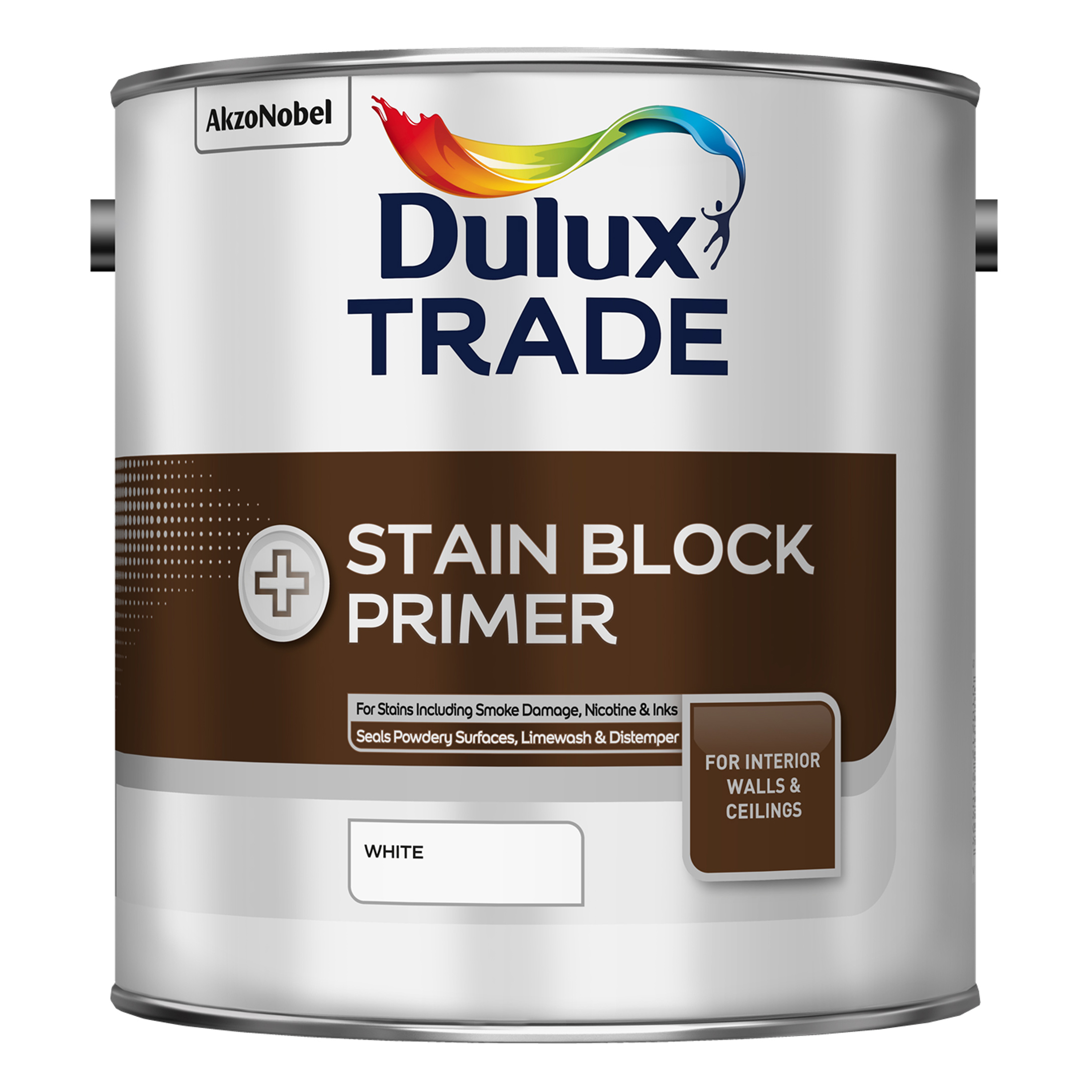 фото Грунтовка dulux stain block plus для блокировки старых пятен (белая) (1л)