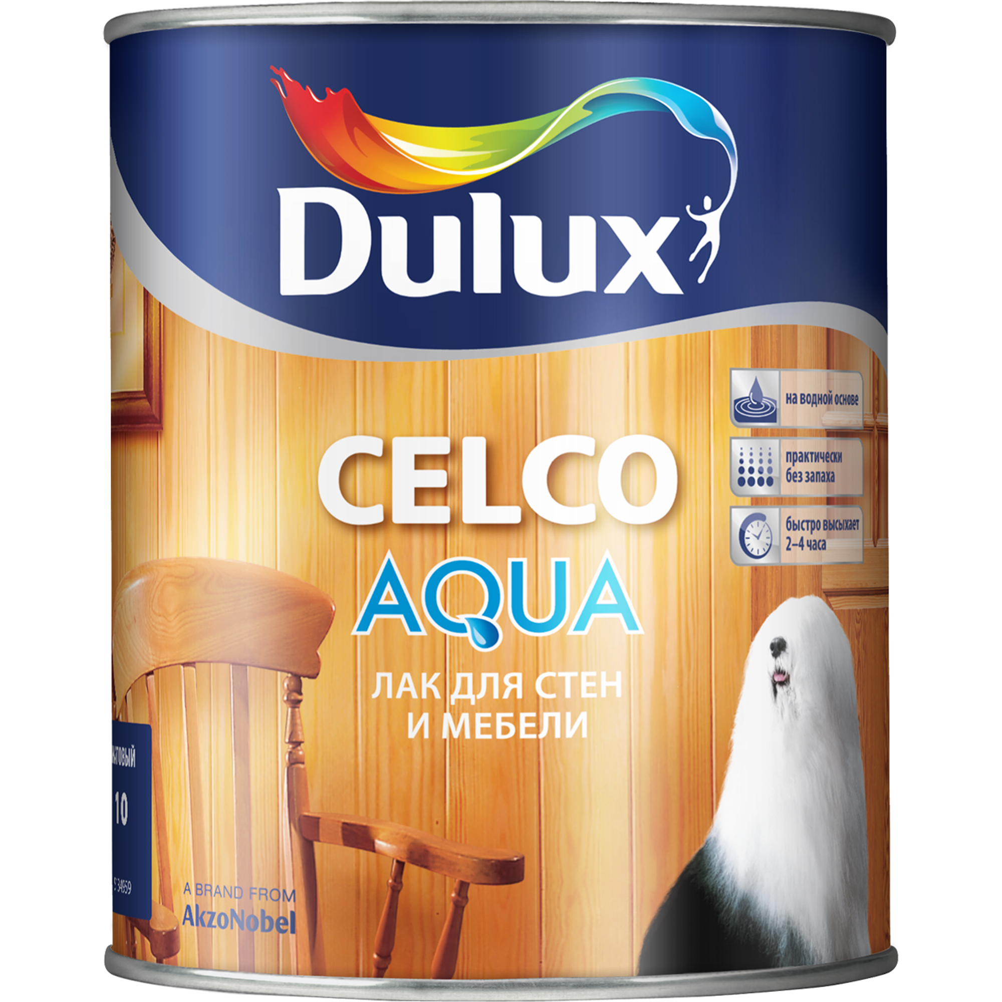 фото Лак dulux celco aqua 10 водный матовый 1л