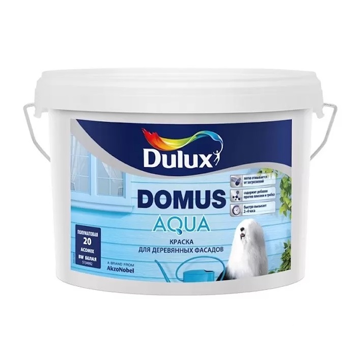 

Краска Dulux domus aqua /bс/ 2.25л (база для насыщенных тонов)