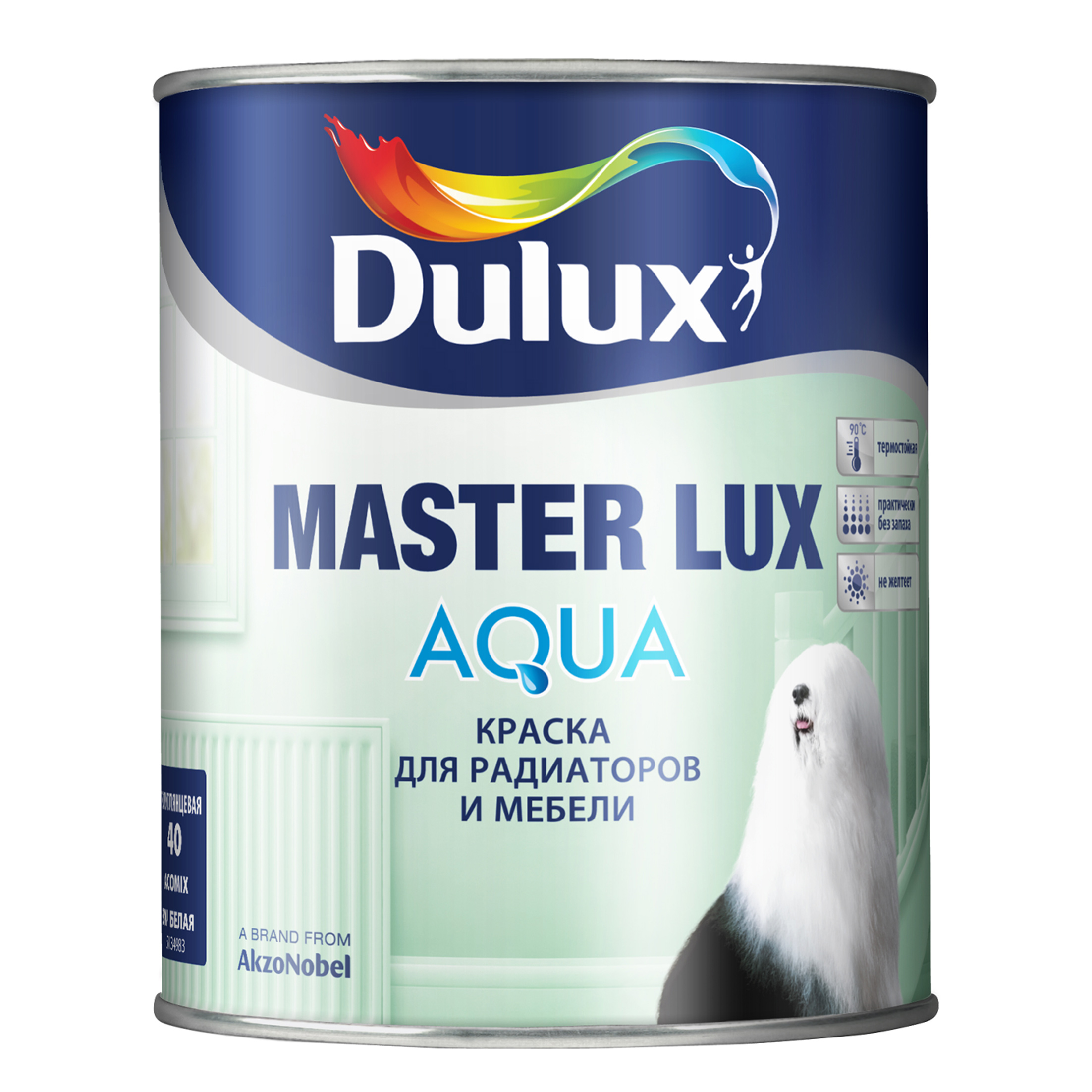 фото Краска dulux master lux aqua 70 /bw/ 1л белый