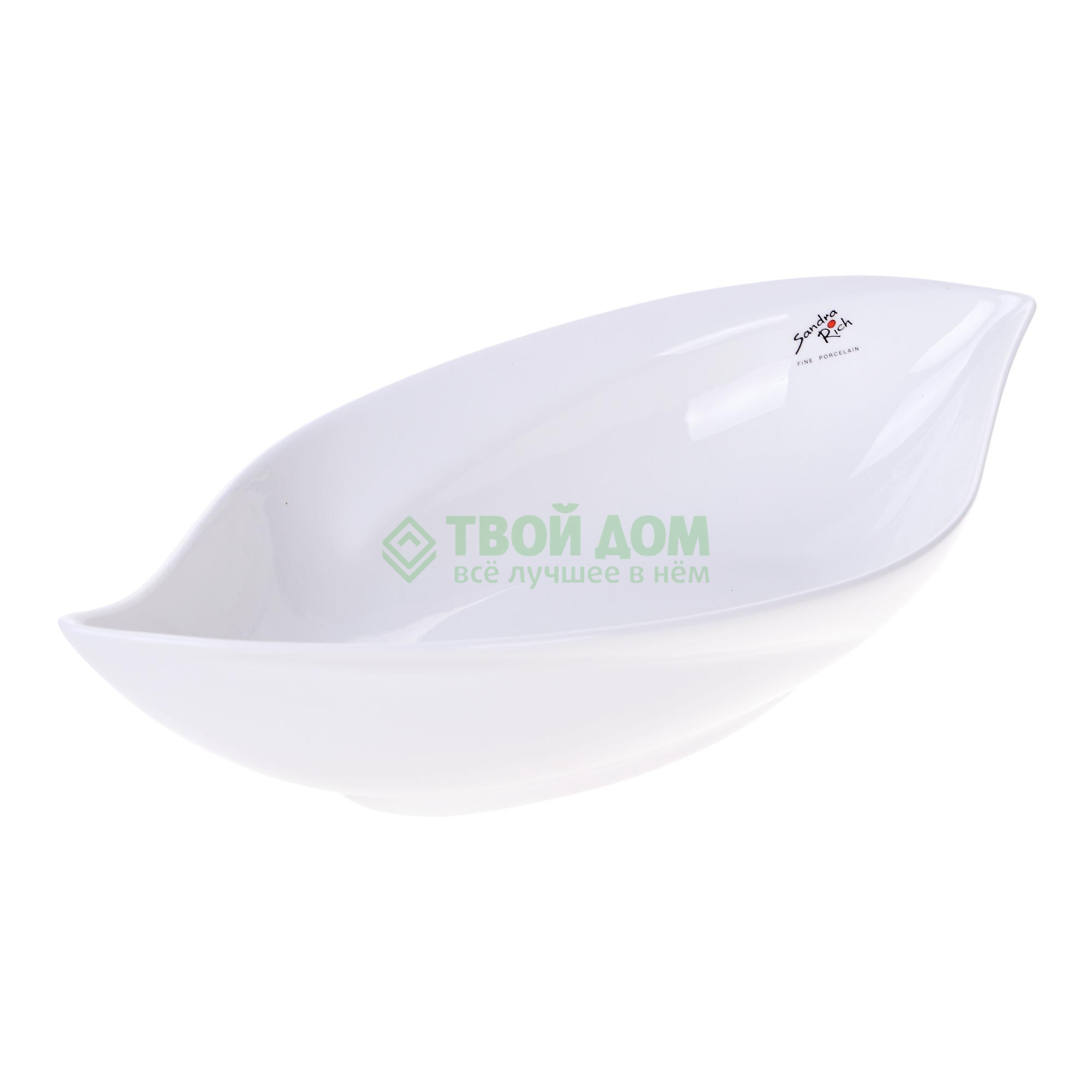 

Блюдо Sandra Rich Oval 14 х 22.5 см, Белый