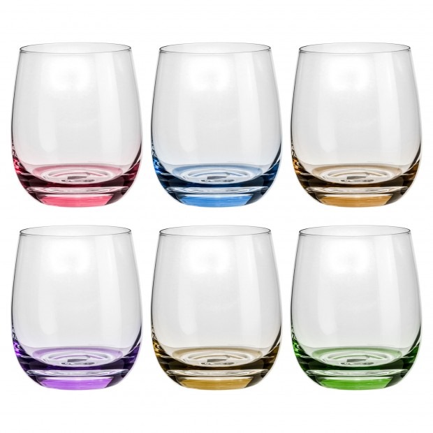 Набор стаканов Rona A.S. cool разноцветное дно 6 шт 460 мл - фото 1