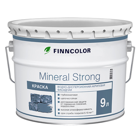 фото Краска finncolor finn mineral strong матовая ба 9л