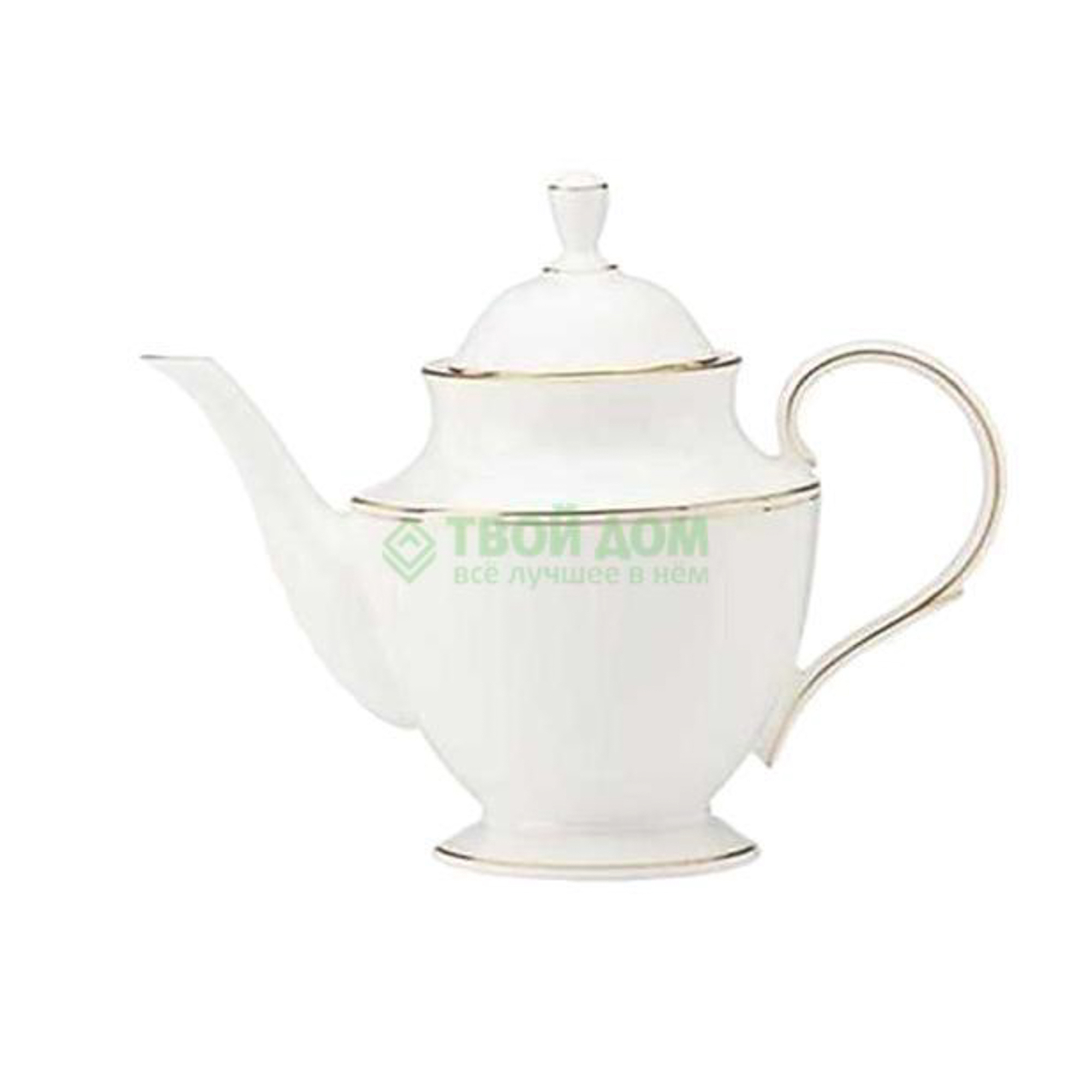 фото Чайник заварочный lenox чайник 1,2л федеральный, золотой кант (len100191052)