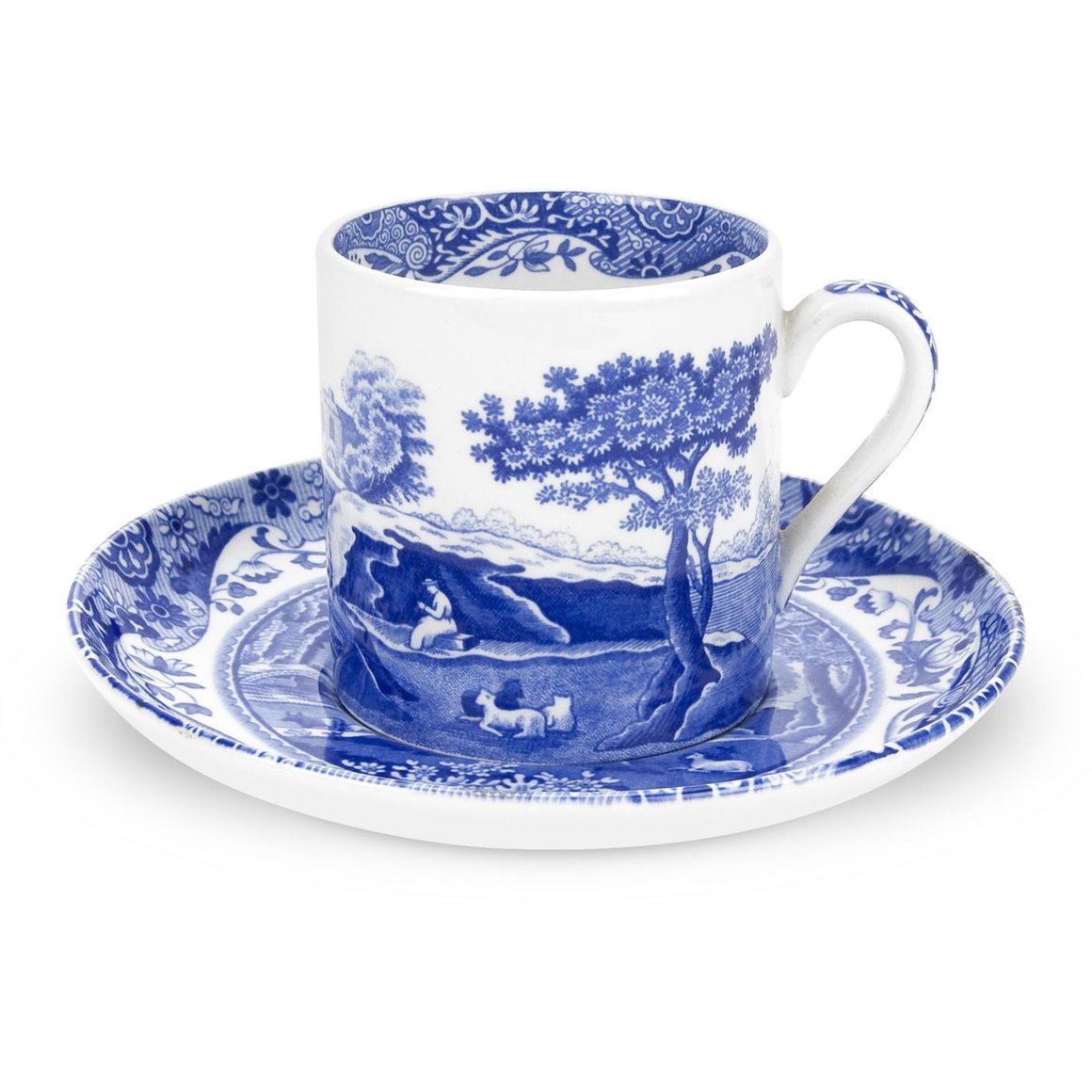 Чашка кофейная с блюдцем Spode 90мл голубая италия (SPD-BLI1200-1)