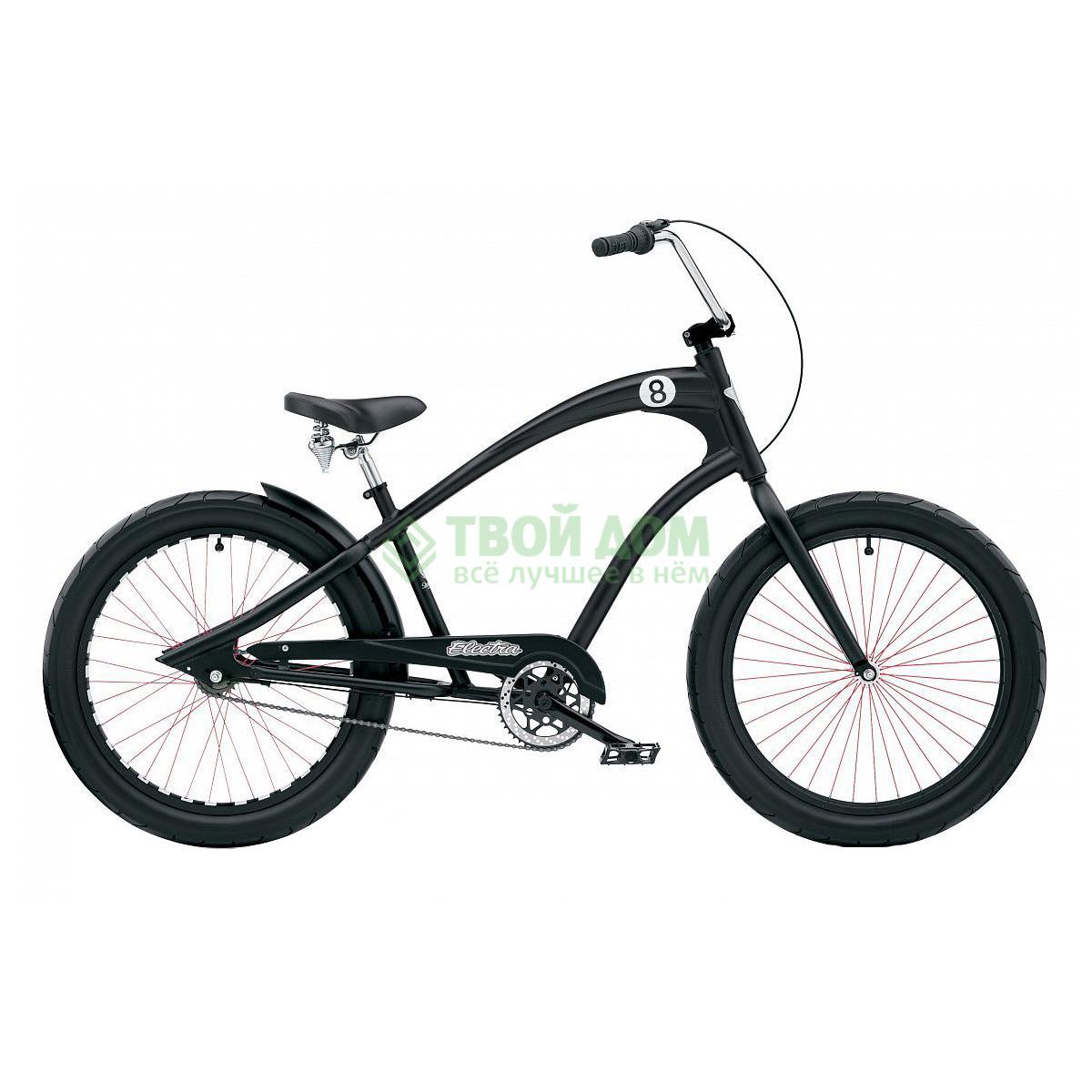 фото Велосипед electra bicycle cruiser straight 8 8i black satin (268213)