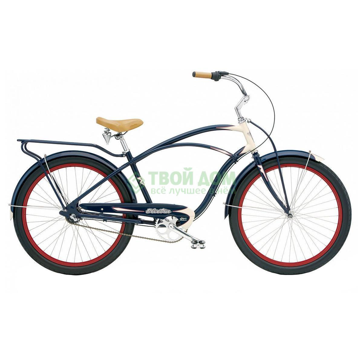 фото Велосипед electra bicycle cruiser super deluxe 3i navy-cream