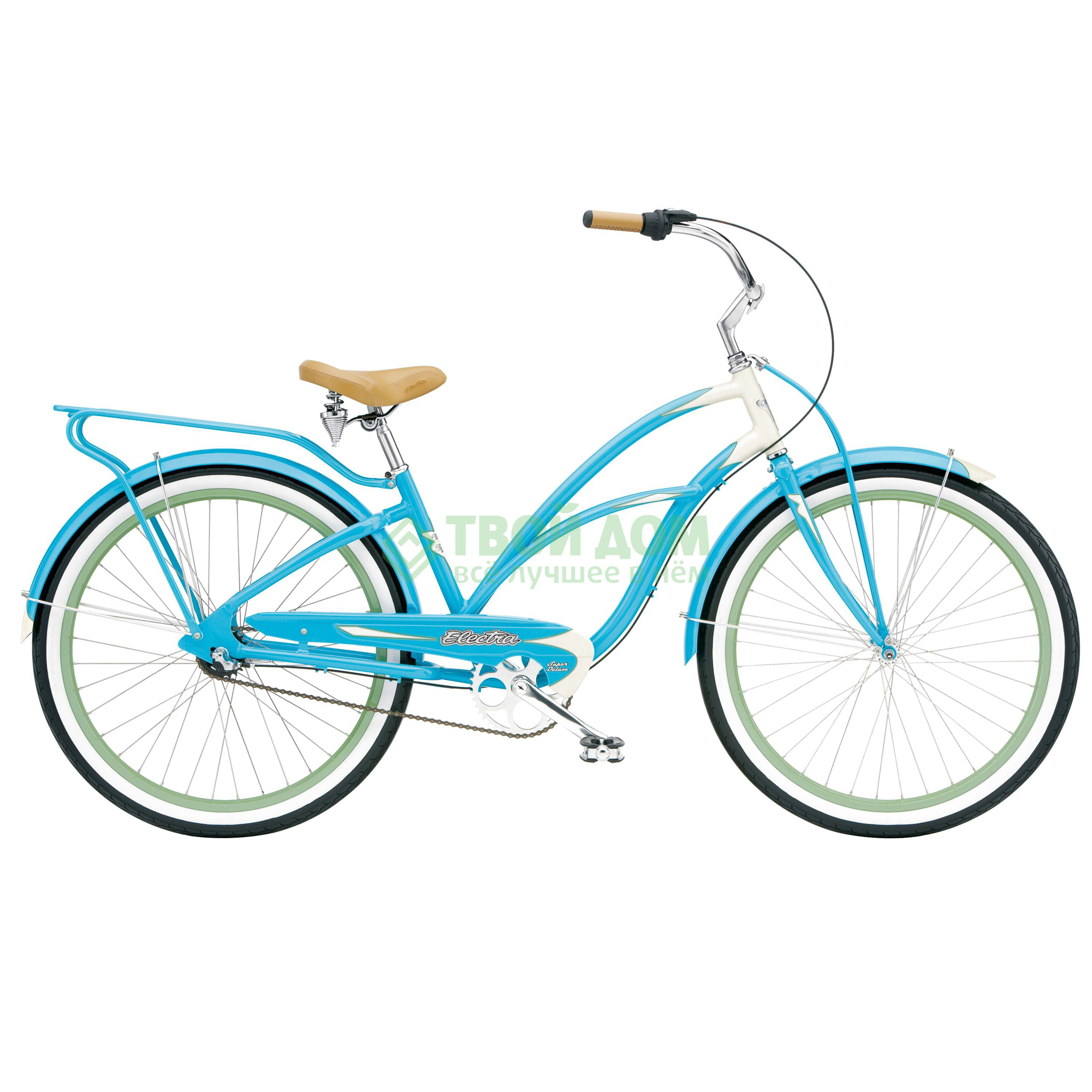 фото Велосипед electra bicycle comp super deluxe 3i aqua/cream