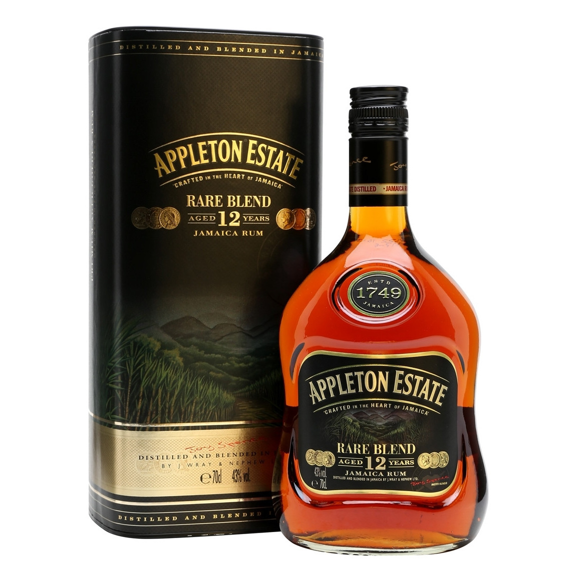 

Ром Appleton Estate 12 лет 0,7 л, Ром глубокого бронзового цвета с медовым оттенком и золотистым ободом.