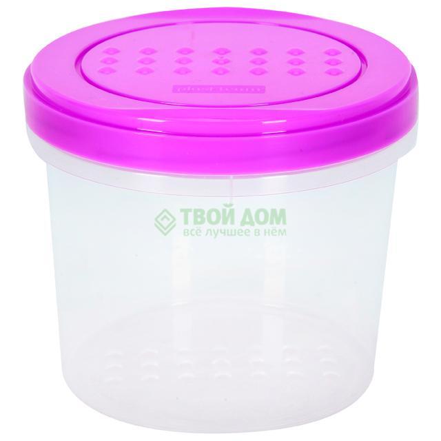 

Контейнер Plast Team Pattern 0,7 л круглая (PT1128), Фиолетовый;прозрачный