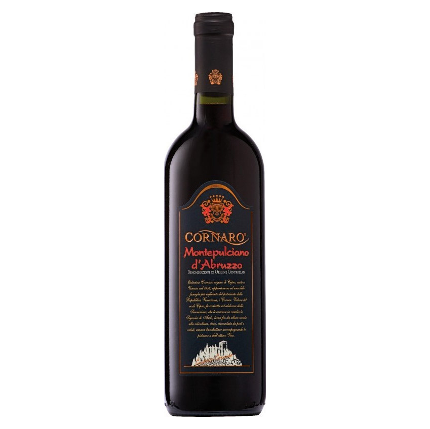 

Вино красное сухое Cornaro Montepulciano d'Abruzzo DOC 0,75 л, Темно-красный