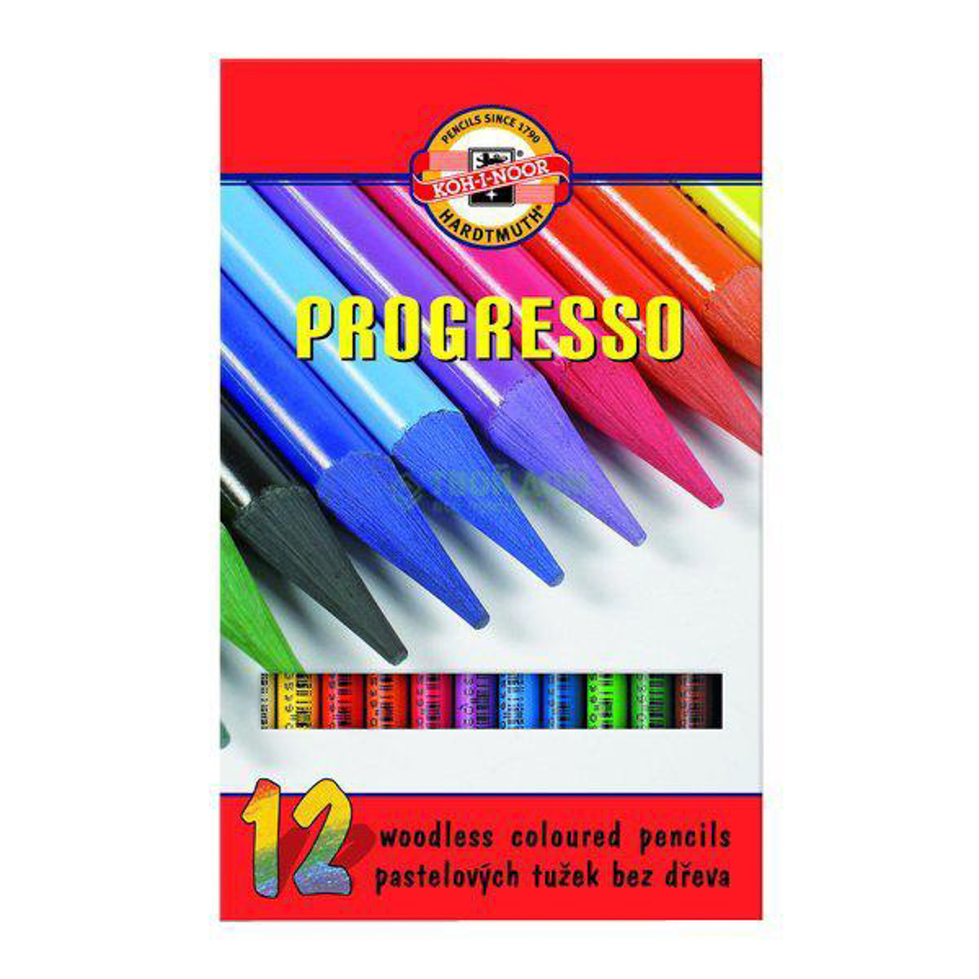 фото Koh-i-noor набор карандашей progresso, 12 цветов (250543)