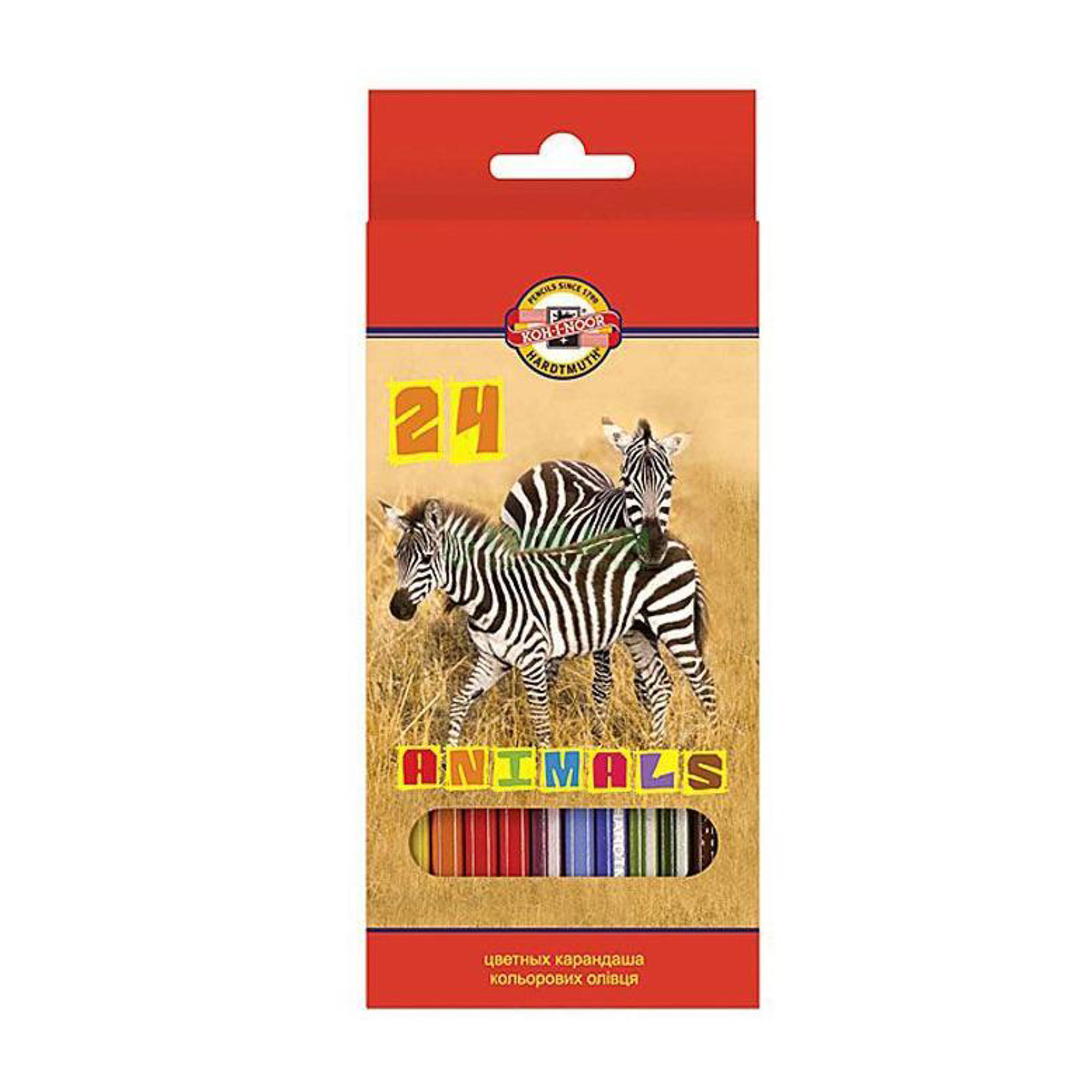 фото Koh-i-noor набор карандашей "животные", 24 цвета (3554/24 8 ks)