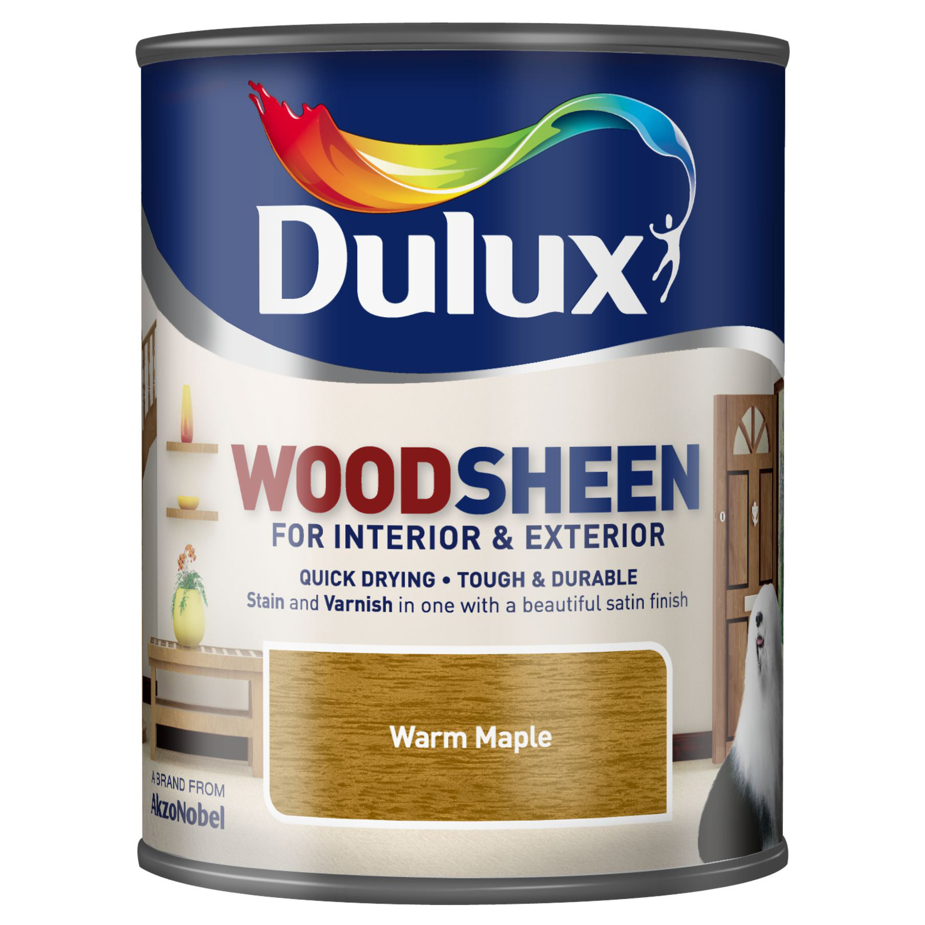 фото Лак-морилка водный dulux woodsheen warm maple 1л