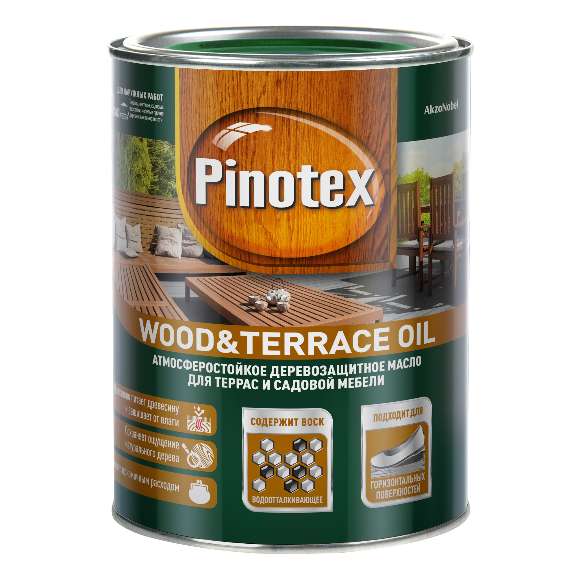 Пропитка Pinotex wood&terrace oil тик 1л