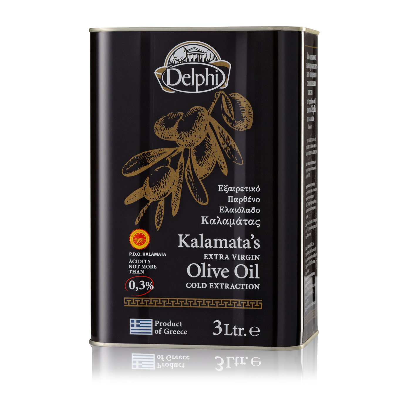 фото Масло оливковое delphi extra virgin kalamata 3 л
