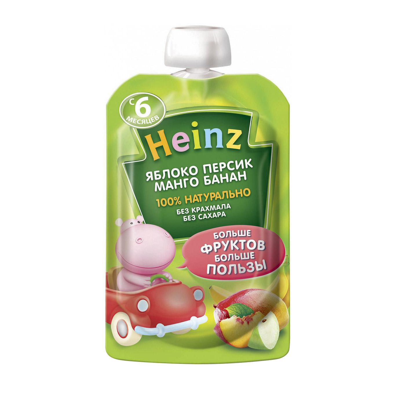 

Пюре фруктовое Heinz Яблоко, персик, манго, банан 100 г