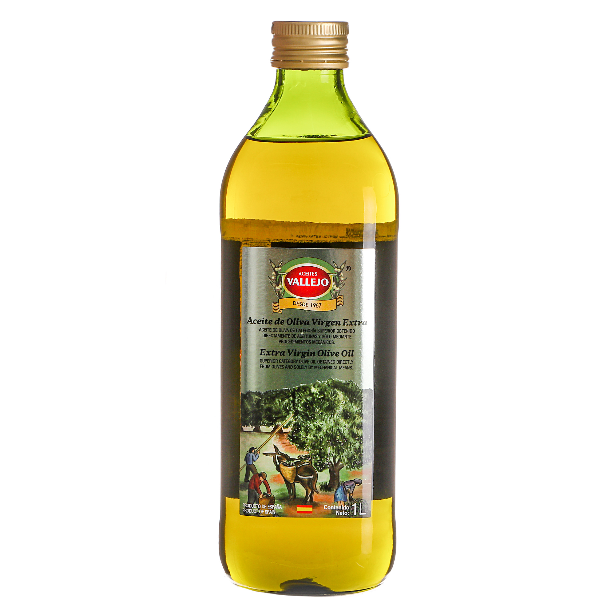 Масло оливковое Vallejo Extra Virgin 1 л - фото 1