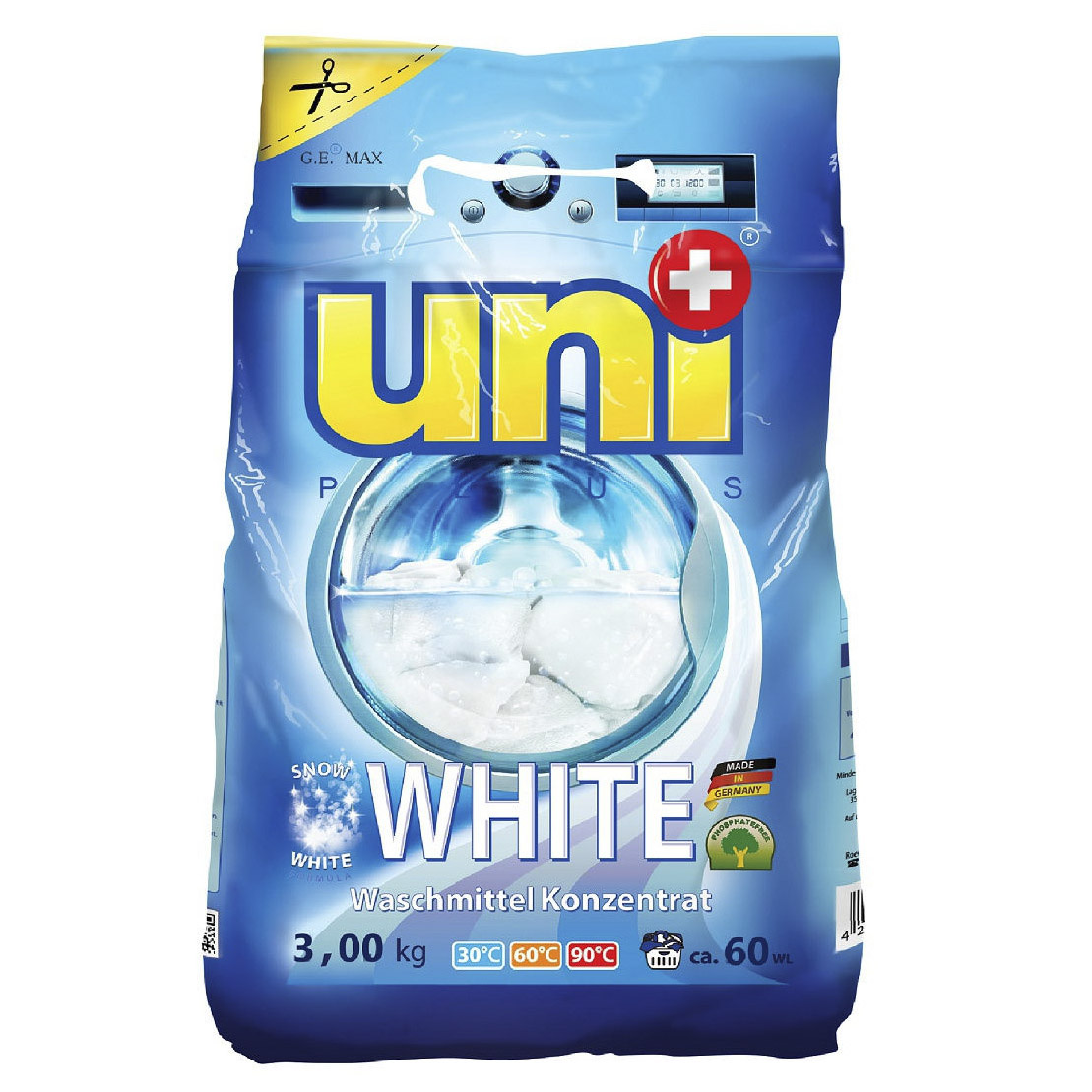 фото Стиральный порошок uniplus white концентрированный 3 кг