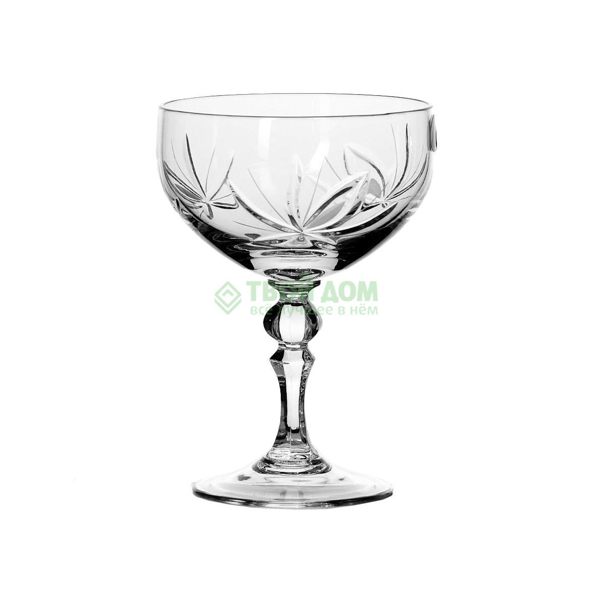 

Набор фужеров для шампанского Неман 6шт 250мл цветок хрусталь (6701-//900/43//), Прозрачный