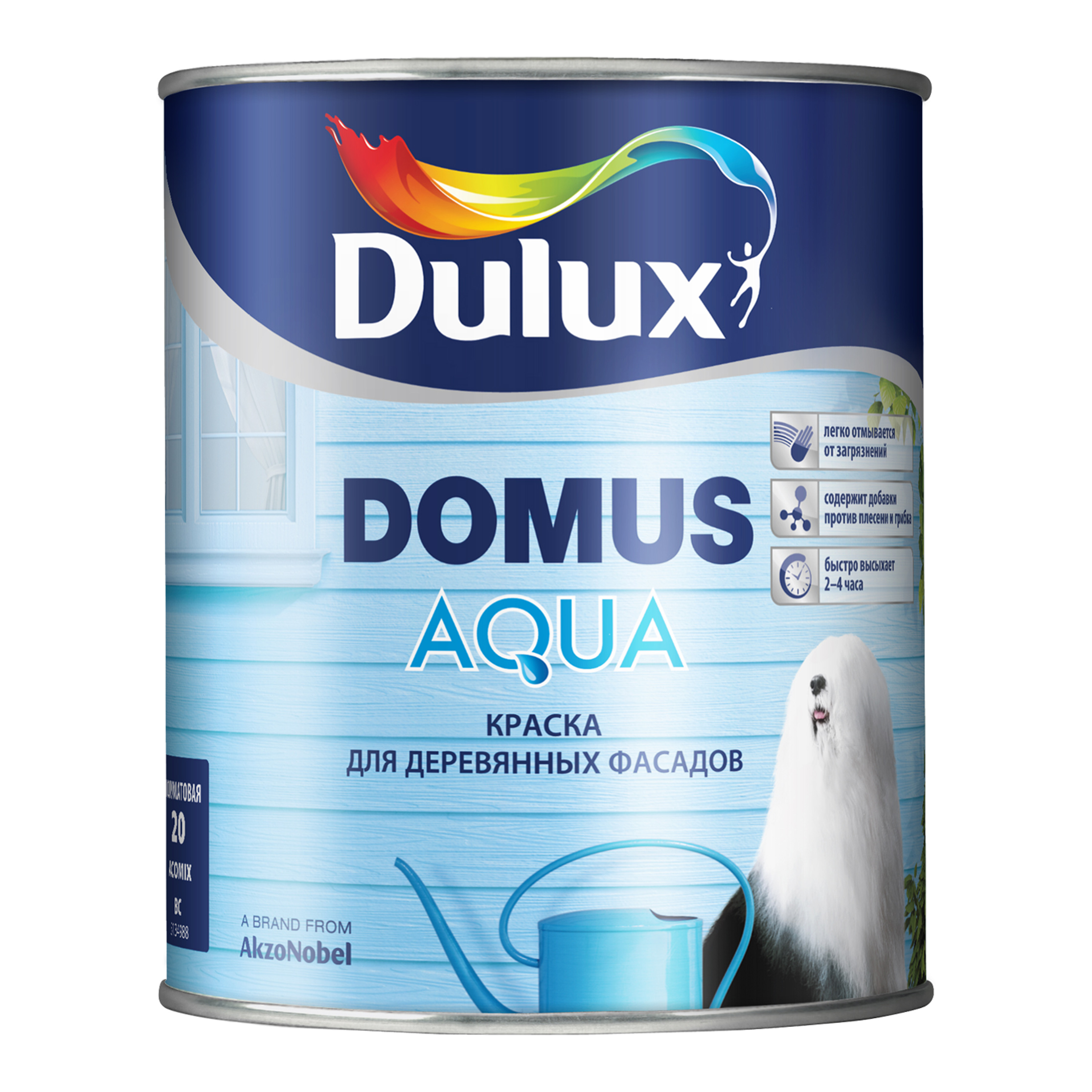 фото Краска domus aqua bw /белый/ dulux
