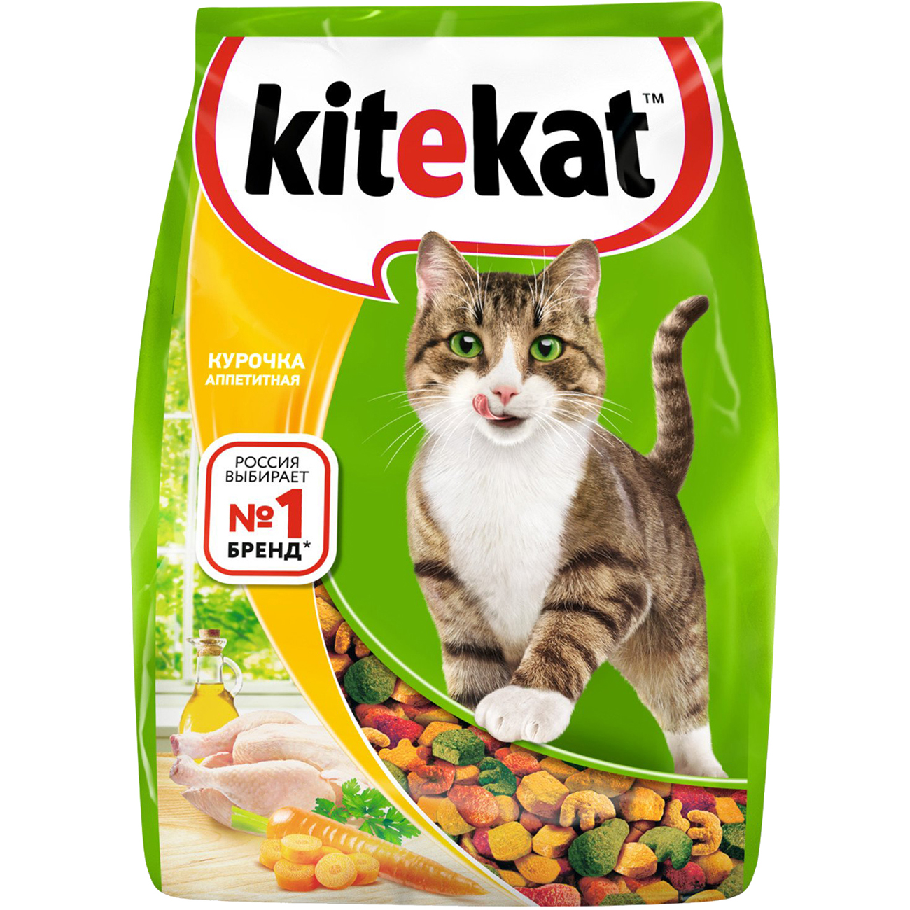 Корм для кошек Kitekat аппетитная курочка 350 г
