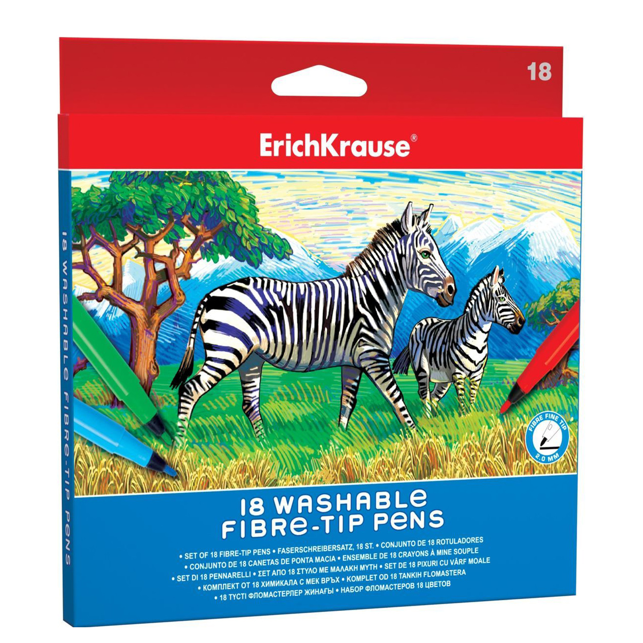 фото Фломастеры erich krause artberry easy washable 18 цветов