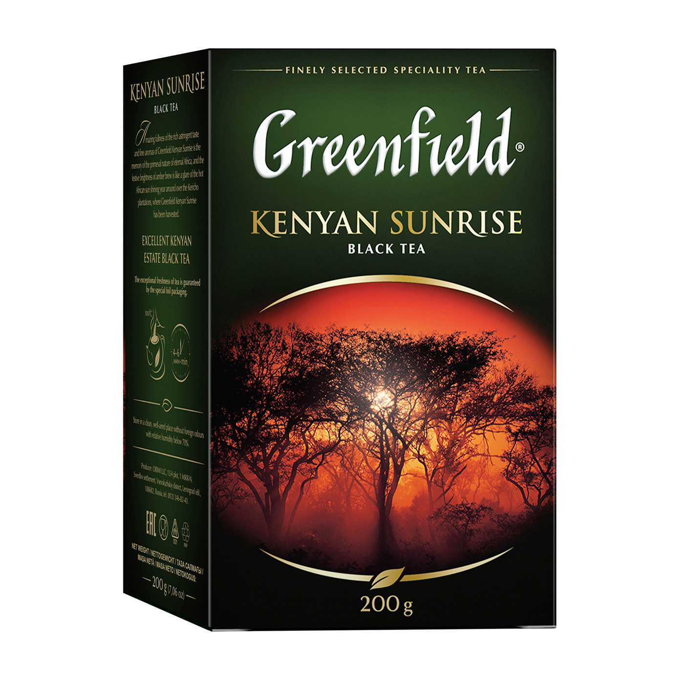 фото Чай черный greenfield kenyan sunrise листовой 200 г