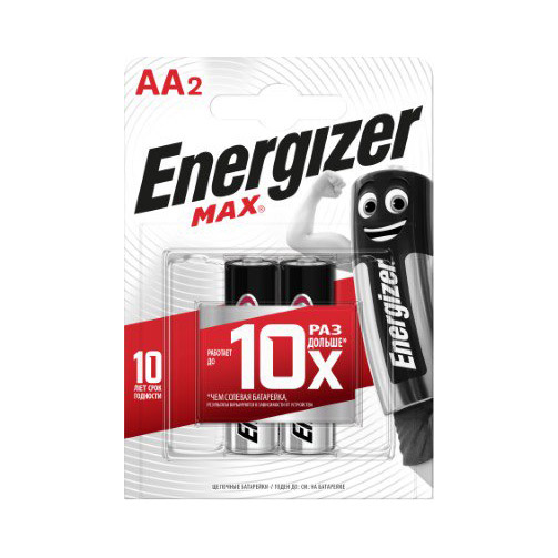 

Батарейки Energizer Max AA 2 шт, Серебристый;черный