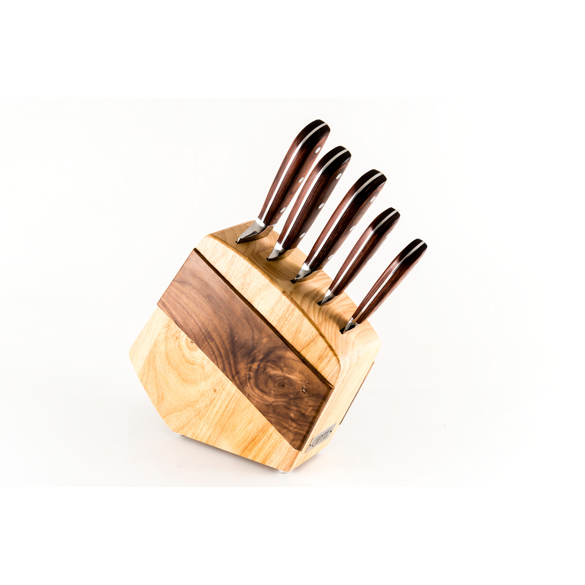 Набор ножей Blick Gipfel, 6 предметов 5 ножей, цвет коричневый - фото 1