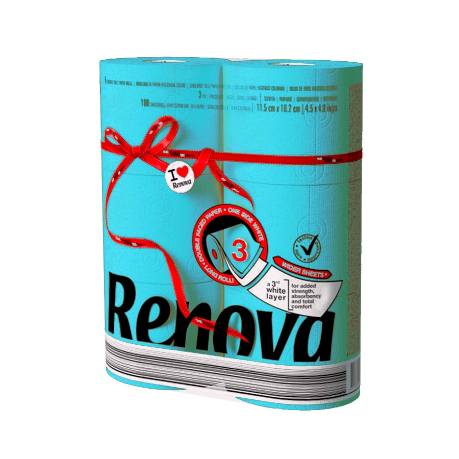 Туалетная бумага Renova Red Label Blue 6 рулонов