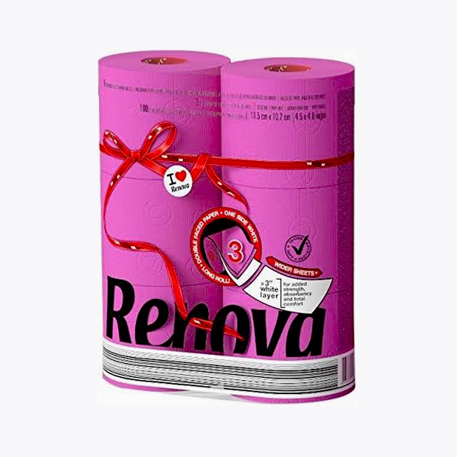 Туалетная бумага Renova Red Label Fucsia 6 рулонов