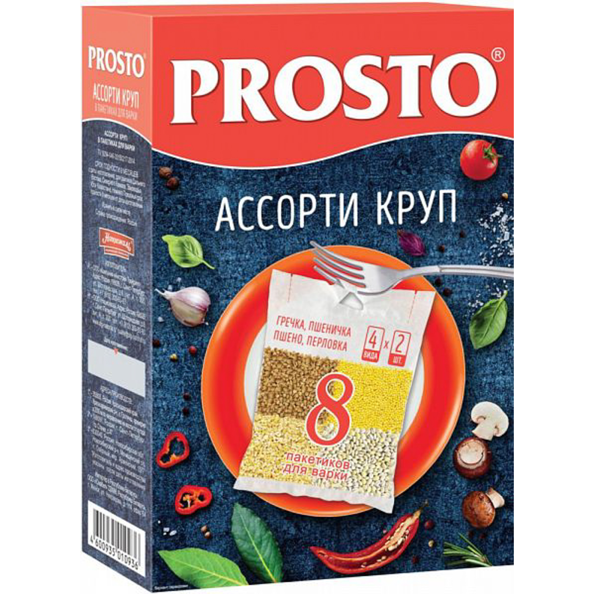 Ассорти 4 риса PROSTO в пакетиках для варки 8х62,5 г - фото 1