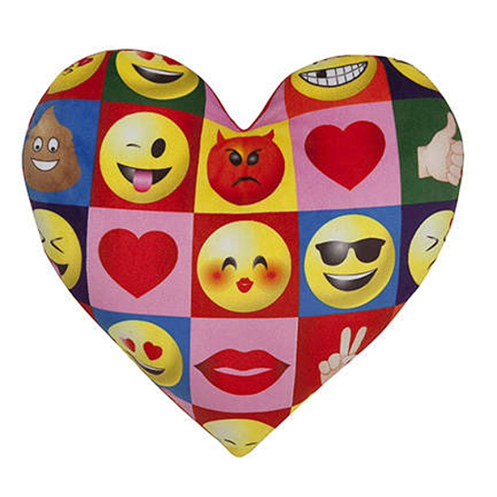 Подушка Imoji в форме сердца квадраты 30 х 30 см