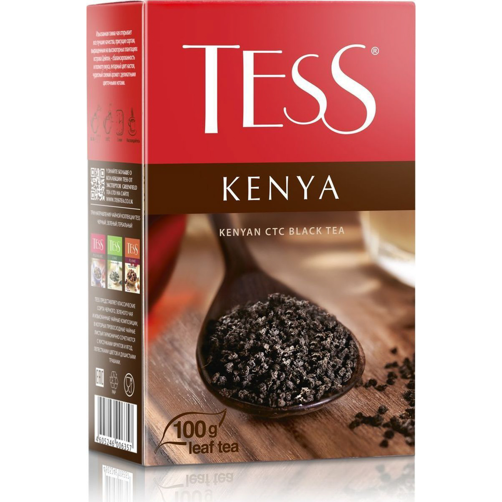 фото Чай черный tess kenya гранулированный листовой 100 г