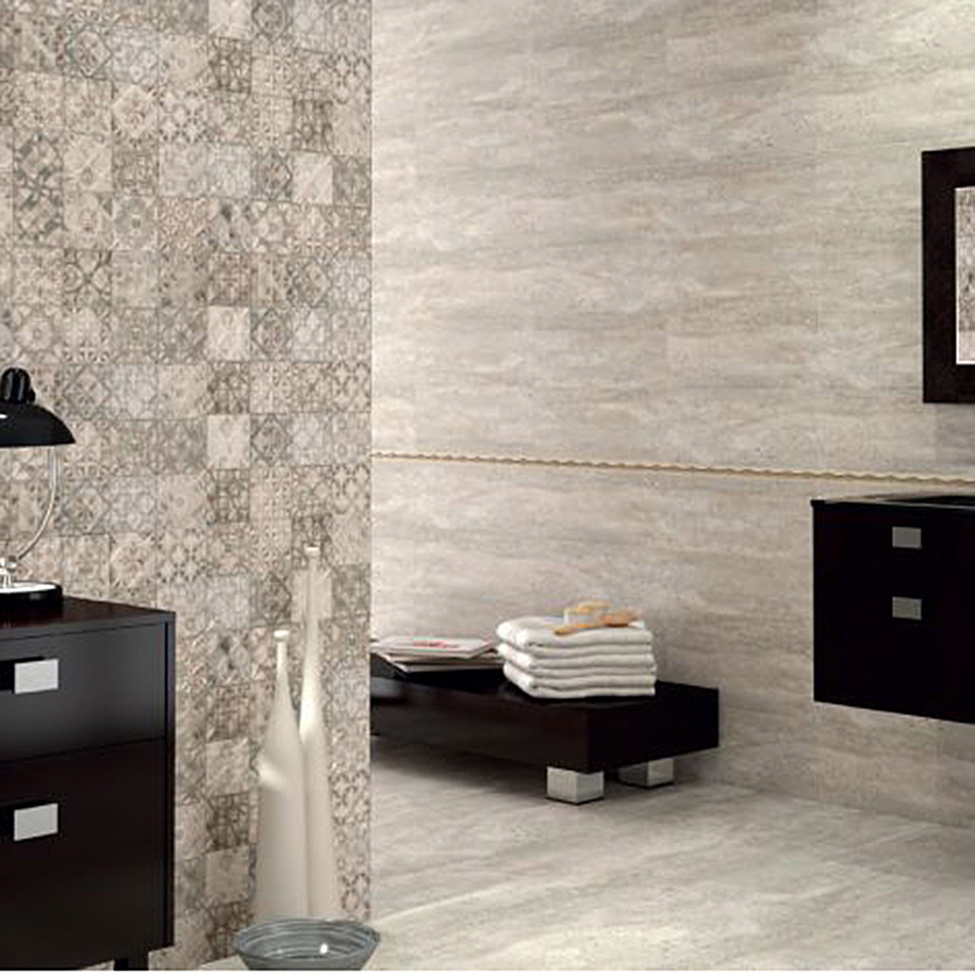 фото Плитка venus ceramica titan dec. grey 20,2x50,4 см