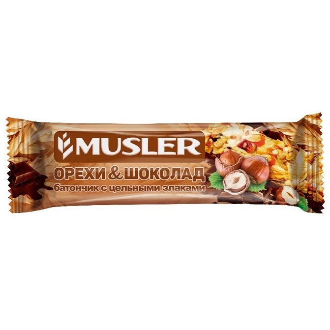 фото Батончик мюсли musler орешки с шоколадом, 30 г