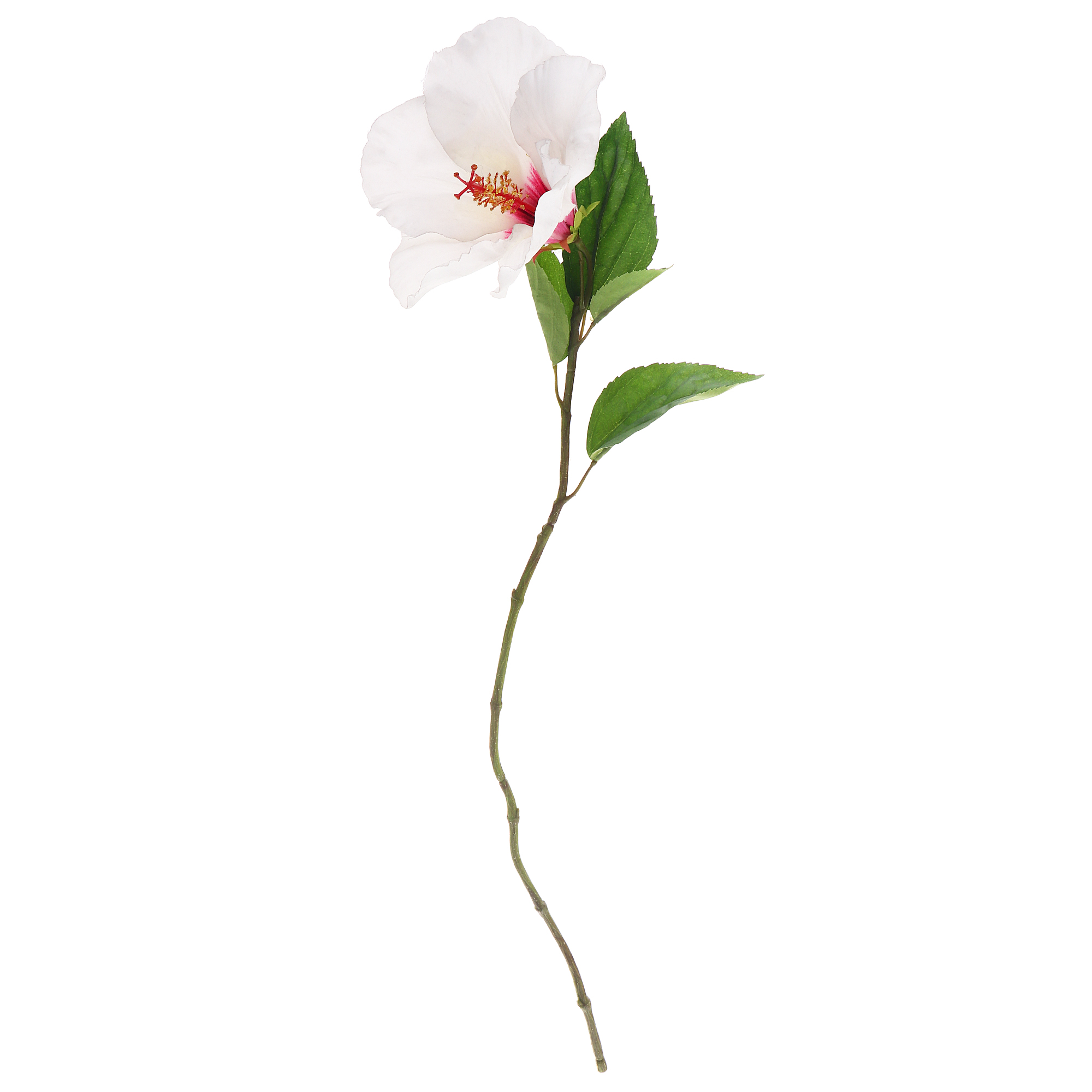 Искусственный цветок Litao Гибискус белый 70 см