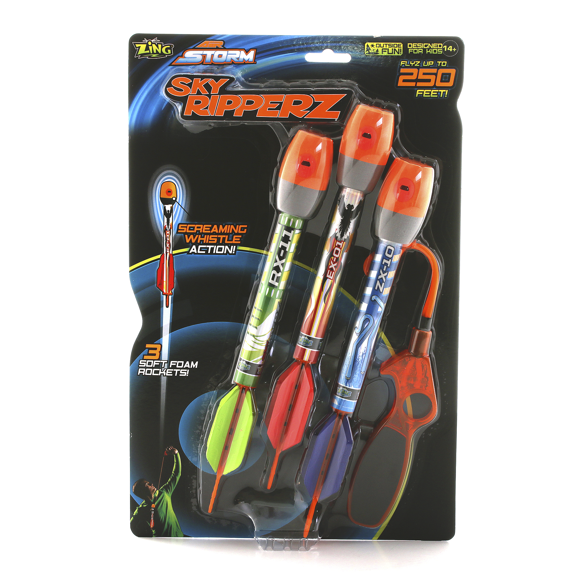 

Игрушка Ракеты свистящие Zing 3 шт с пусковым устройством